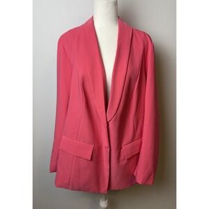 Torrid Studio Blazer Jacket Size 2  Pink 2 Button Stretch Business Casual Modern